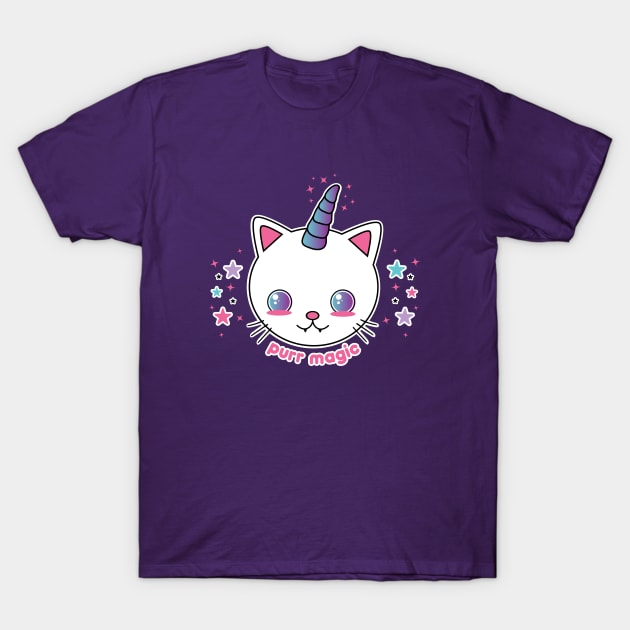 Kawaii Caticorn Pastel Goth T-Shirt by Sasyall